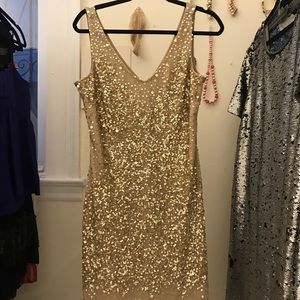 Gold Sequin Flapper Dress
